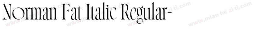 Norman Fat Italic Regular字体转换